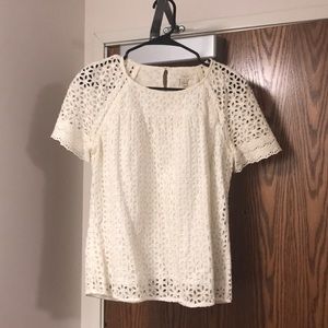 flattering white J. Crew blouse